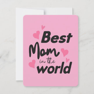Best Mum In the World : Mothers Day Collection 4 Holiday Card