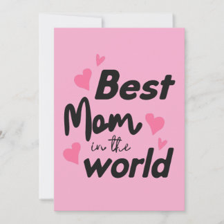 Best Mum In the World : Mothers Day Collection 4 Holiday Card