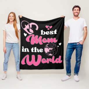 Best Mum In The World Mother's Day Fleece Blanket