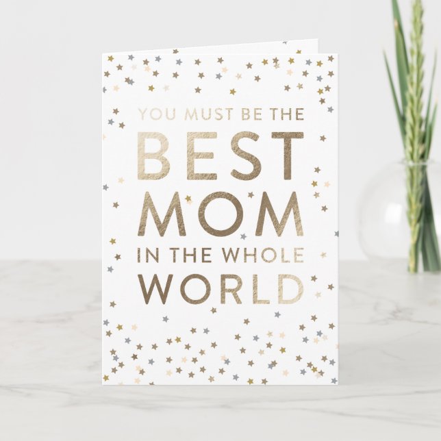 Best Mum in the World  Mother's Day Greeting Card (Front)