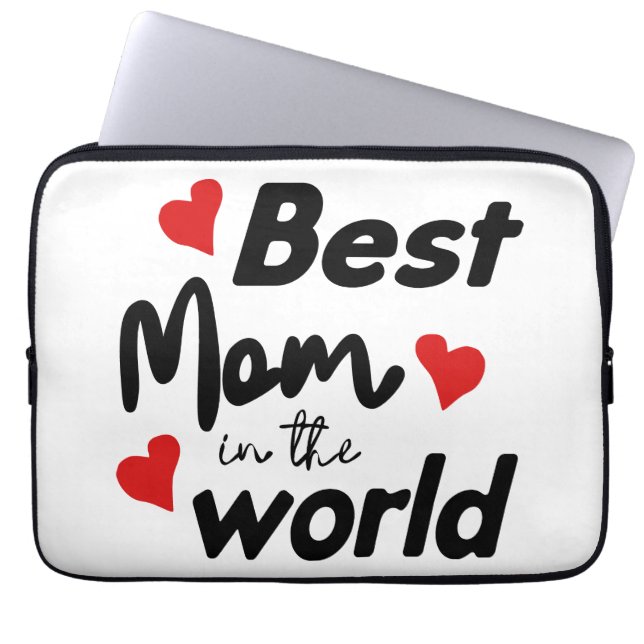 Best Mum In The World Mother's Day Laptop Sleeve (Front)