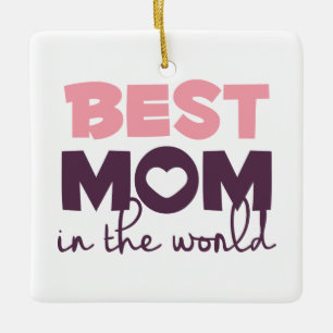 Best Mum in the World Mother's Day   Ornament