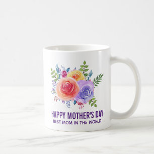 Best Mum in the World Mother's Day Roses Coffee Mug