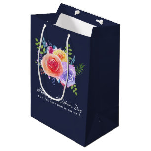 Best Mum in the World Mother's Day Roses Medium Gift Bag