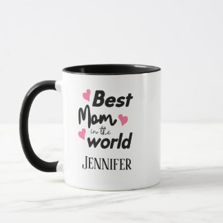 Best Mum in the World with Name and Photo Mug