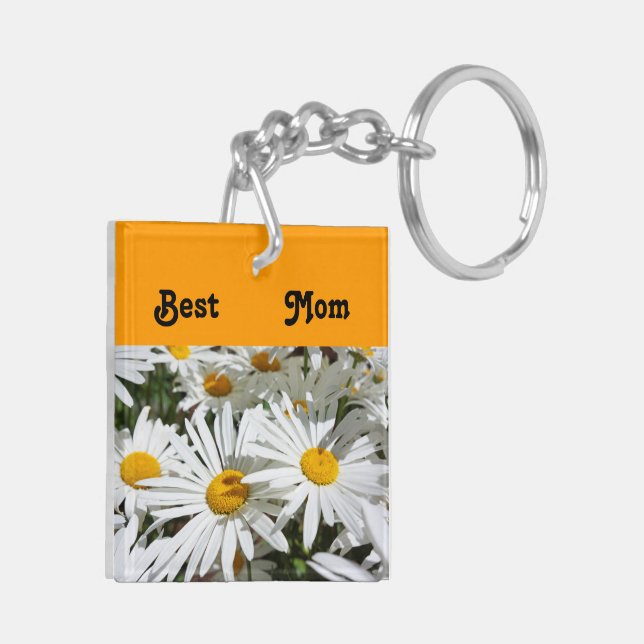 Best Mum keychains stocking stuffers Daisy Flowers (Back Left)