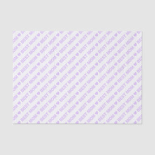 Best Mum Lilac on White Tissue Paper