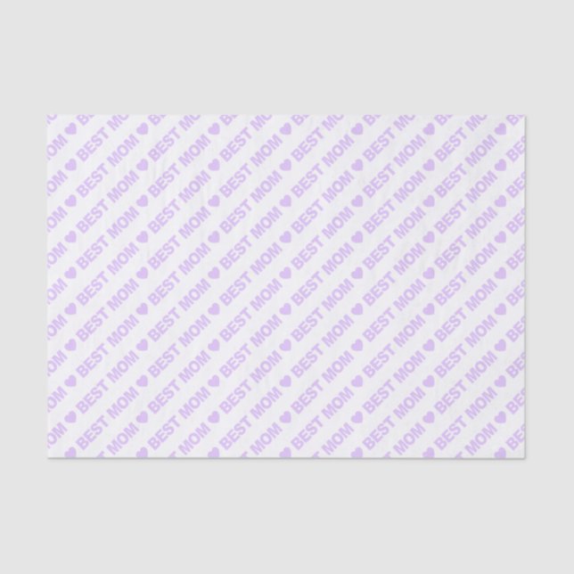 Best Mum Lilac on White Tissue Paper (Front)