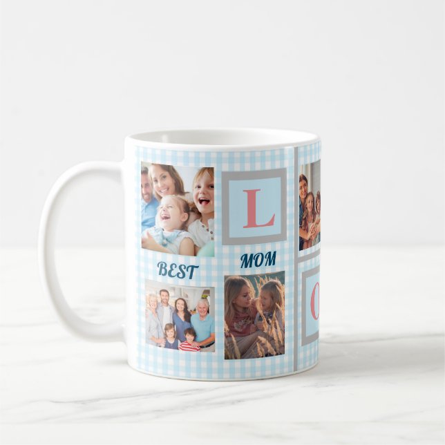 Best Mum LOVE Custom Photo Coffee  Mug (Left)