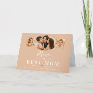 Best Mum Mama Mother’s Day Kids Photo Holiday Card