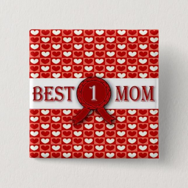 Best Mum Medal 15 Cm Square Badge (Front)