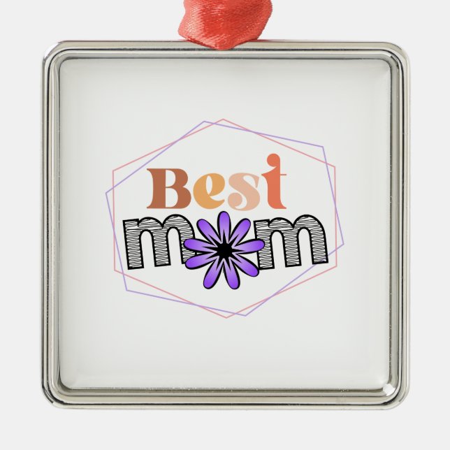 Best Mum Metal Tree Decoration (Front)