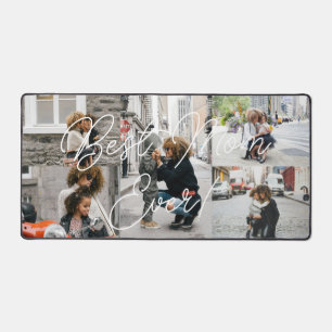 Best Mum Modern Five Photo Collage Custom Desk Mat
