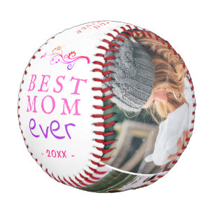 Best Mum Modern Foliage 3 Custom Photos Mother Baseball