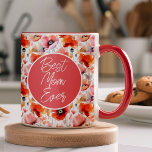 Best Mum Modern Poppy Pattern Photo Mug<br><div class="desc">Sip in style with a mug that says it all—and says it your way! This Good Mother's Day Gift is perfect for showing mum she’s adored, with the added touch of personalisation. Add your own photo and custom text to make her morning brew or cosy evening tea feel extra special....</div>
