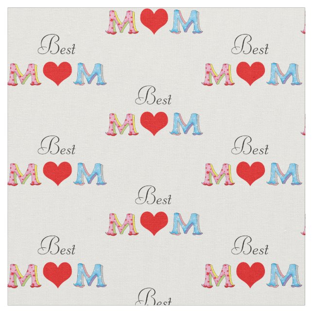 best mum - mother's day fabric (Close Up)