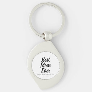 Best Mum, Mother's Day, Mother custom kids names Key Ring