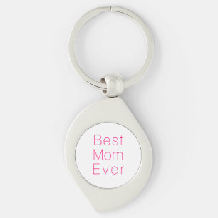 Best Mum, Mother's Day, Mother minimalist fuchsia Key Ring