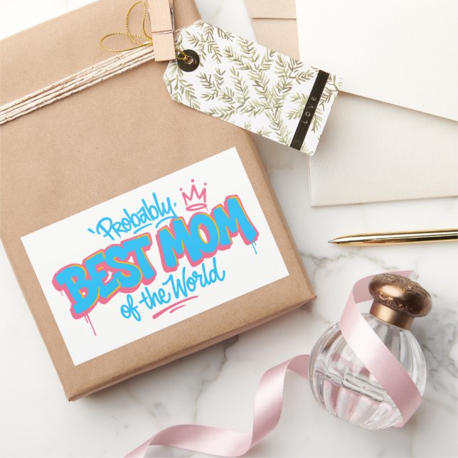 Best Mum of the World Rectangular Sticker (Gifting)