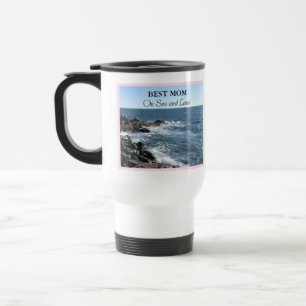 Best Mum On Sea and Land Blue Atlantic Ocean Cute  Travel Mug