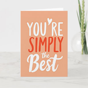 Best Mum Peach Tone Mothers Day Card