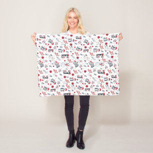 Best Mum Penguin Christmas pattern Fleece Blanket