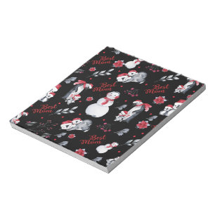 Best Mum Penguin Christmas pattern Notepad