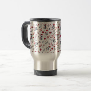 Best Mum Penguin Christmas pattern Travel Mug