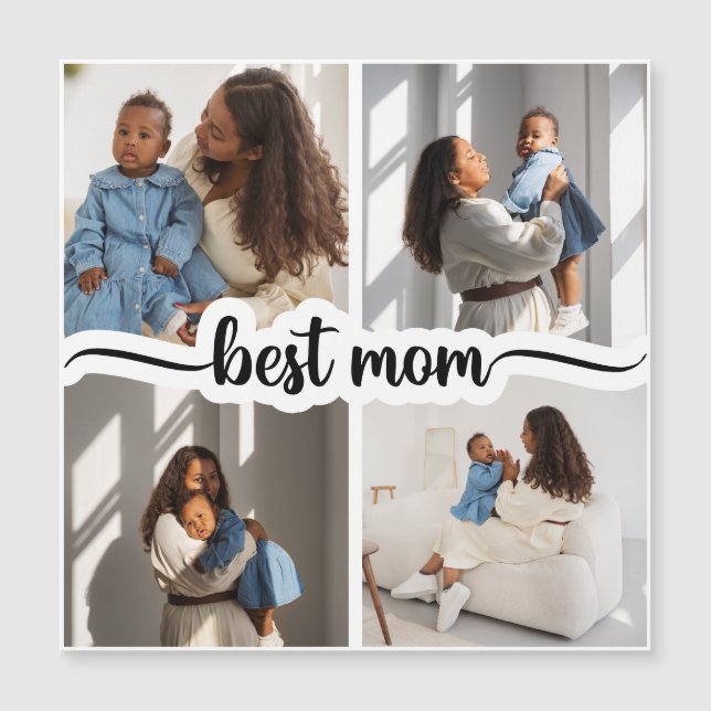 Best Mum Personalised 4 Photo Collage (Front)