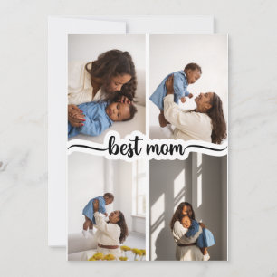 Best Mum Personalised 4 Photo Collage Announcement