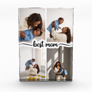 Best Mum Personalised 4 Photo Collage Block