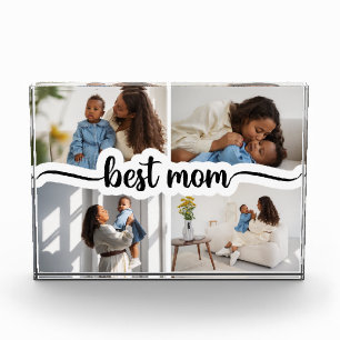 Best Mum Personalised 4 Photo Collage Block