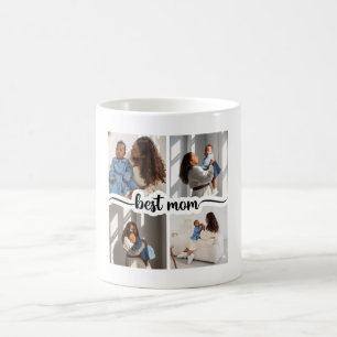 Best Mum Personalised 4 Photo Collage Coffee Mug