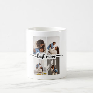 Best Mum Personalised 4 Photo Collage Coffee Mug