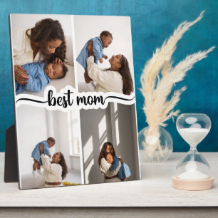 Best Mum Personalised 4 Photo Collage Plaque