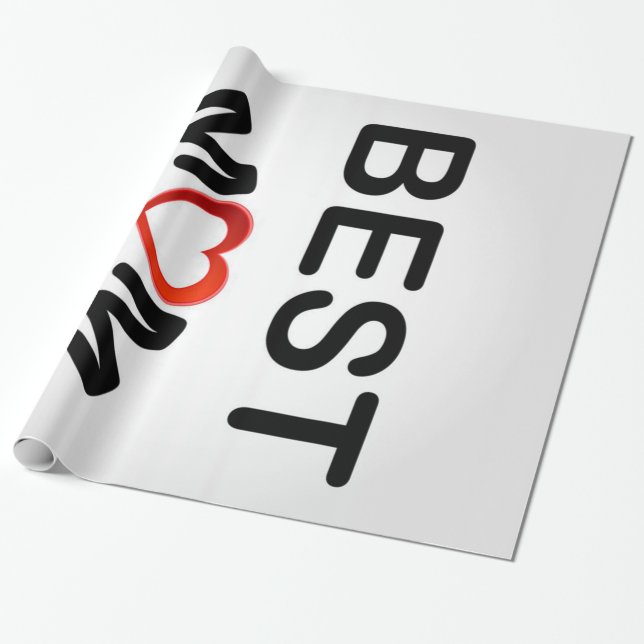 Best Mum | Personalised To My Mum Wrapping Paper (Unrolled)
