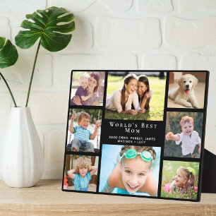 Best Mum Photo Collage Plaque