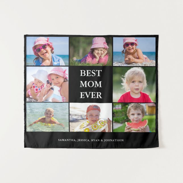 Best Mum Photo Collage  Tapestry (Front (Horizontal))