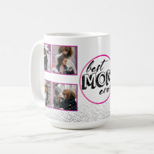Best Mum Photo & Glitter design Coffee Mug
