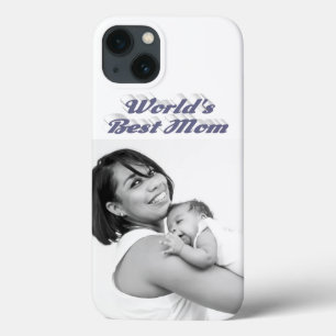 Best Mum photo grey text iPhone 13 Case