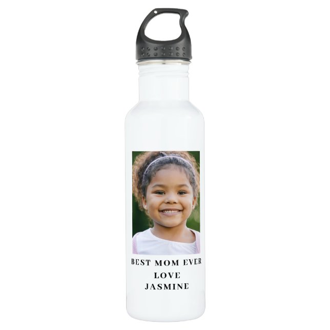 Best Mum Photo Name 710 Ml Water Bottle (Front)