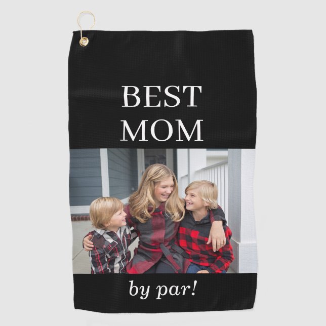 Best Mum Photo Pro Mother's Day Golf Towel (Front)