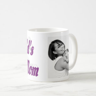 Best Mum photo purple text Coffee Mug