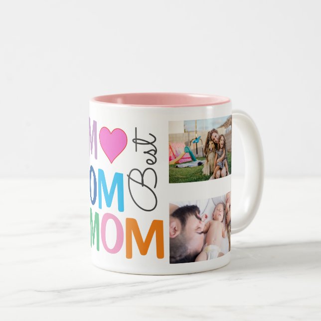 Best Mum Photo Two-Tone Coffee Mug (Front Right)
