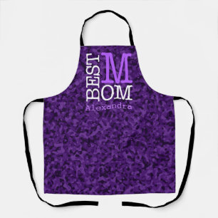 Best Mum Purple Camouflage Name Personalised Apron