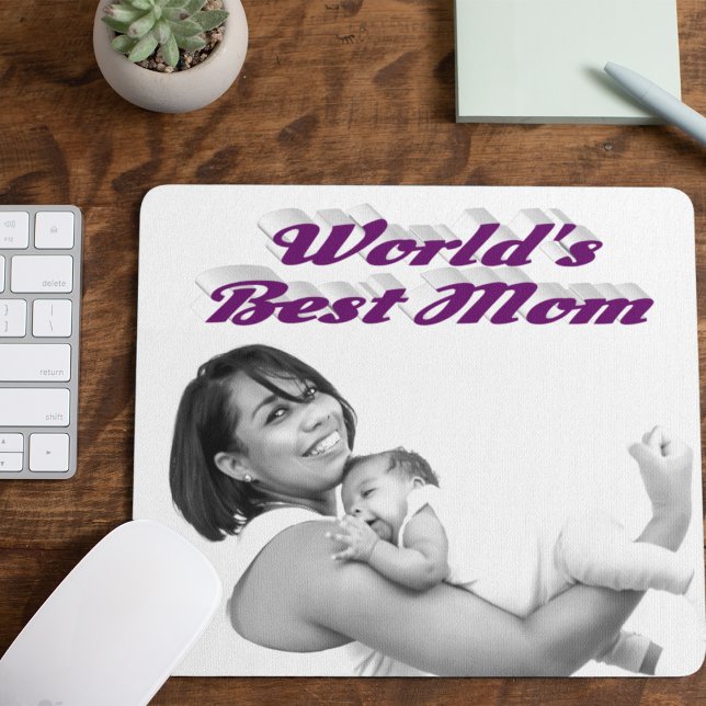 Best Mum purple photo  Mouse Mat (Creator Uploaded)