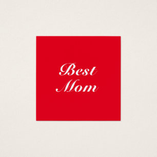 Best Mum red white classic script elegant card