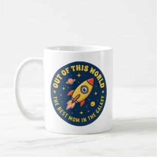 Best Mum Rocket Ship Mummy Birthday Mother's Day Coffee Mug