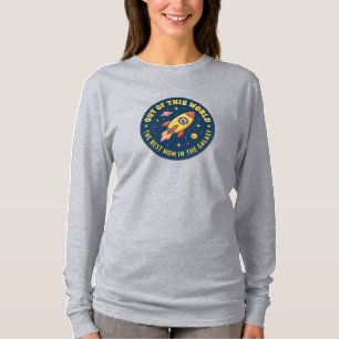 Best Mum Rocket Ship Mummy Birthday Mother's Day T-Shirt