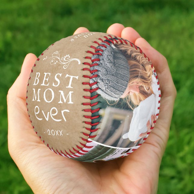 Best Mum Rustic Foliage 3 Custom Photos Mother Baseball (Creator Uploaded)
